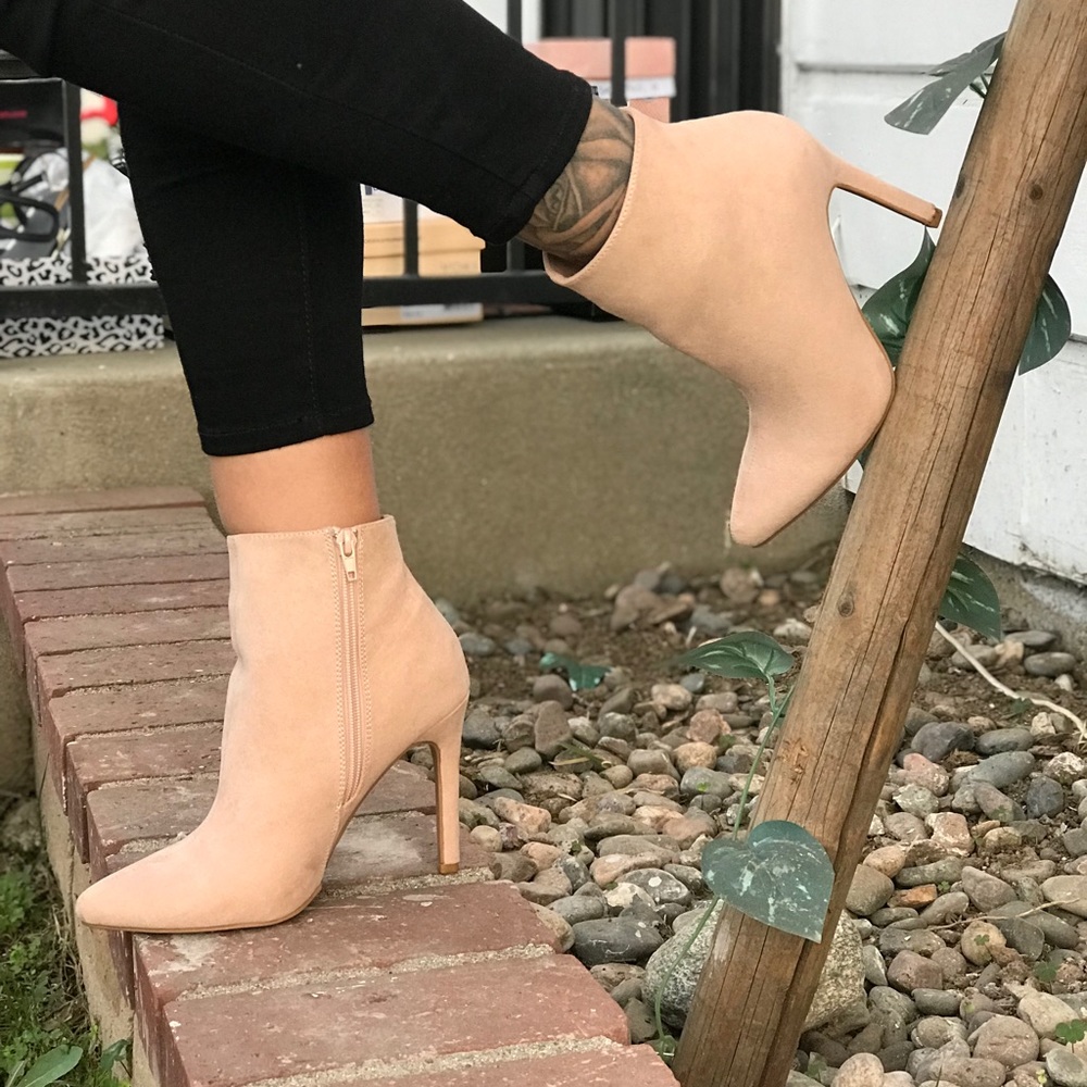 Nude booties